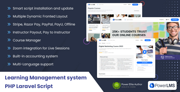 PowerLMS - PHP Laravel Learning Management System Script icon