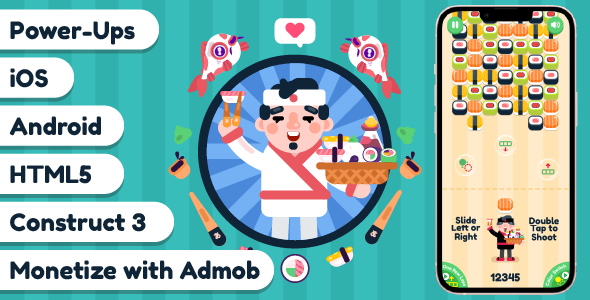 Premium Source - Sushi Shooting Match 3 - HTMLL5,Construct3 icon
