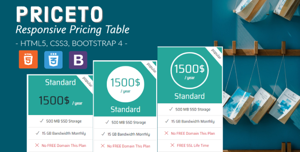 Priceto - Responsive Pricing Tables icon