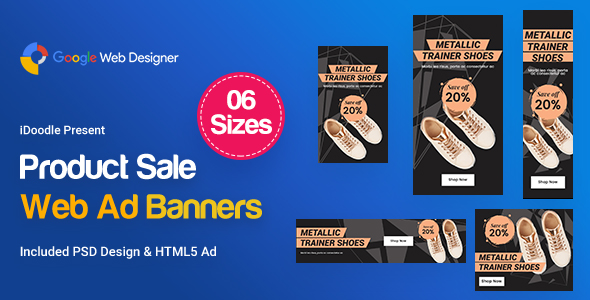 Product Sale Banners HTML5 Ad - GWD & PSD icon
