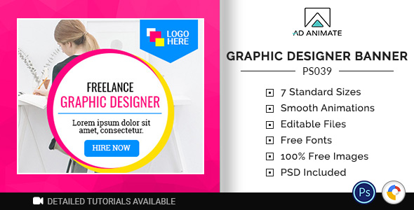 Professional Services | Graphic Designer Banner (PS039) icon