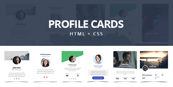 Profile Cards - CSS3 Responsive Cards icon