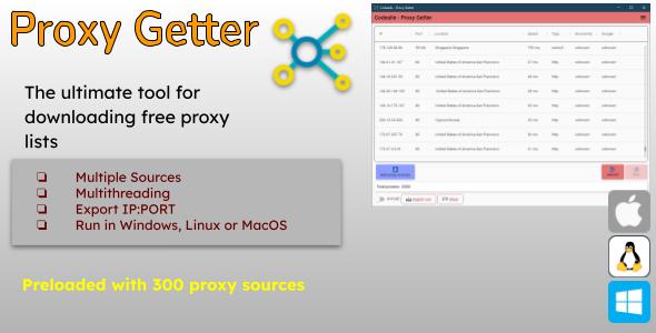 ProxyGetter for Windows Linux and MacOS icon