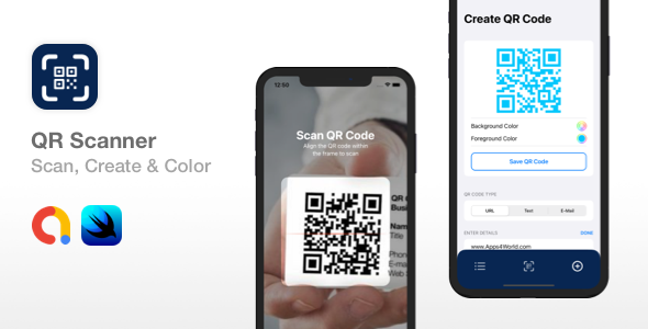 QR Scanner - Create, Color & Scan QR codes | SwiftUI icon