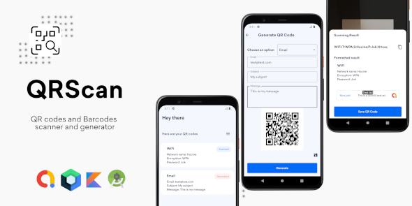 QRScan - Native QR codes and barcodes scanner and generator Android app icon
