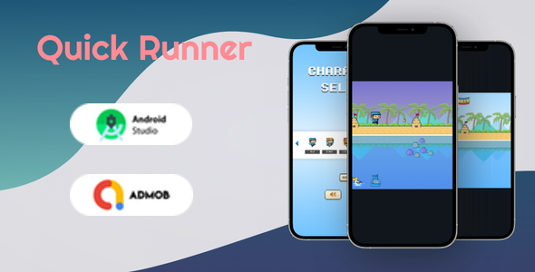 Quick Runner ( Android Studio + Admob + Multiple Characters + Reward Video Ads ) icon