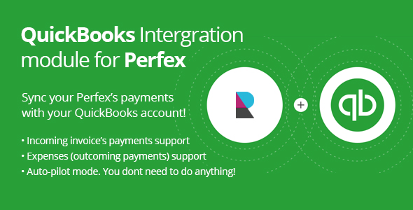 QuickBooks module for Perfex CRM - Synchronize Invoices, Payments and Expenses icon