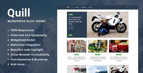 Quill Blog - Responsive Minimal WordPress theme icon