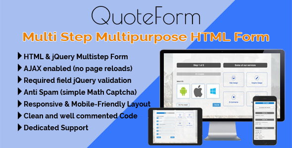 QuoteForm - Multi Step Multipurpose HTML Form icon