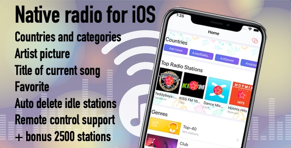 Radio Native iOS App - Xcode Full project and PHP Backend + In-app