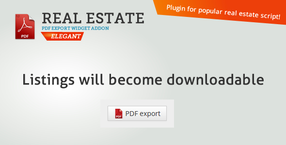 Real Estate PDF Export icon
