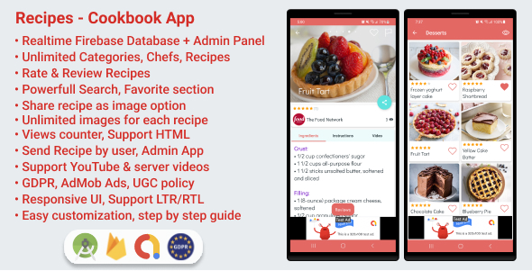 Recipes - Cookbook App for Android with Admin Panel icon