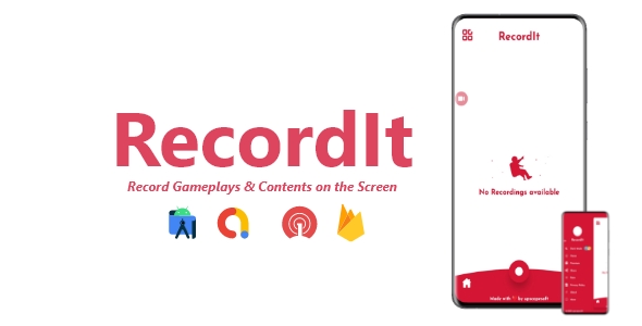 RecordIt - Screen Recorder | ADMOB, FIREBASE, ONESIGNAL icon