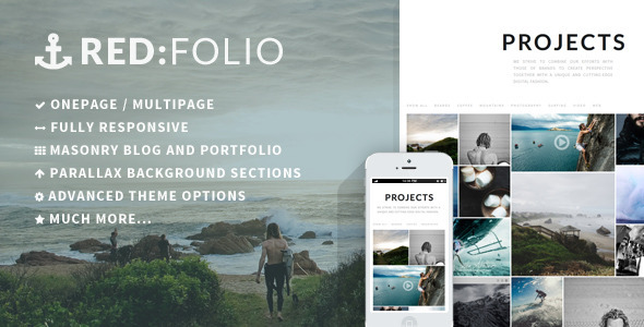 Redfolio - a Responsive OnePage WordPress Theme icon