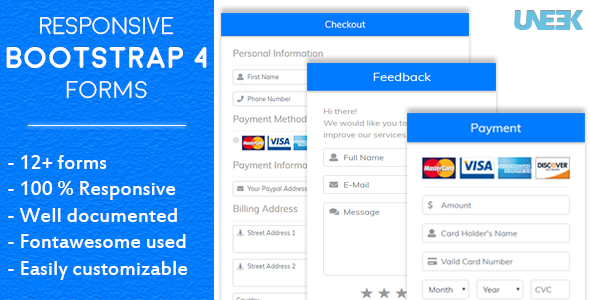 Responsive Bootstrap 4 Forms icon