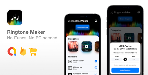 Ringtone Maker - SwiftUI Ringtone App - No iTunes or PC needed icon
