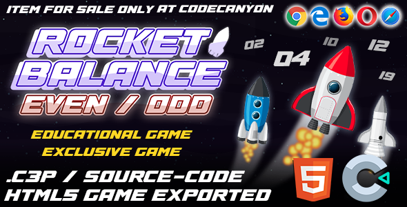 Rocket Balance Even Odd HTML5 Game - With Construct 3 File icon