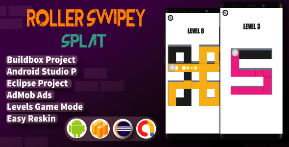 Roller Swipey Splat 3D ( BuildBox Project + Admob + Bbdoc ) icon