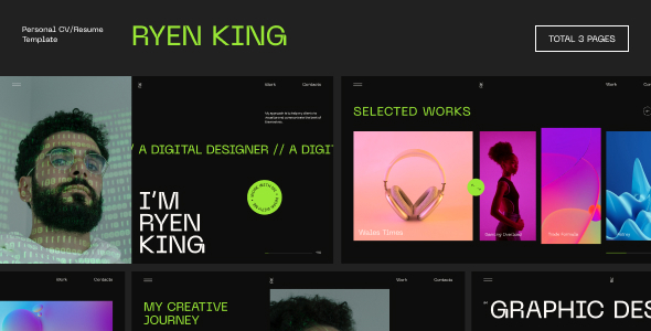Ryen King - Personal CV/Resume WordPress Theme icon