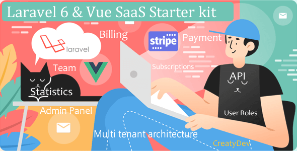 SaaSWeb, Laravel 6 & vue SaaS Starter kit icon
