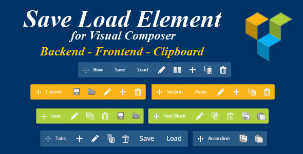 Save Load Element for Visual Composer Prestashop icon