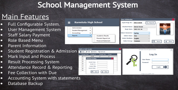 School Management System - Complete project with accounting icon