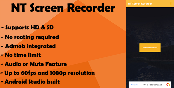 Screen Recorder - With Admob, No Root Required icon