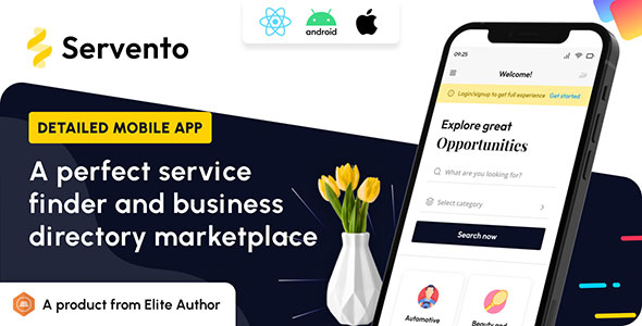 Servento - Service Finder React Native Mobile APP icon