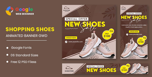 Shoes Products HTML5 Banner Ads GWD icon
