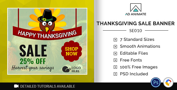 Shopping & E-commerce | Thanksgiving Sale Banner (SE010) icon