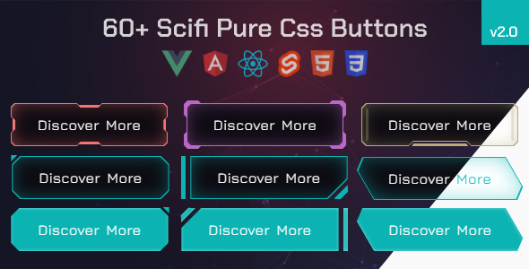 Si Buttons - 60+ Premium Scifi Pure CSS Buttons | Fully Customizable | CSS Button Generator icon