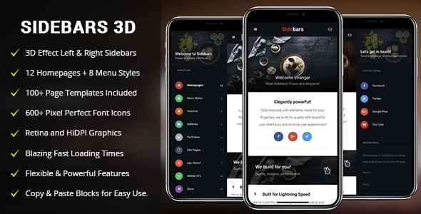 Sidebars 3D Mobile | PhoneGap & Cordova Mobile App icon