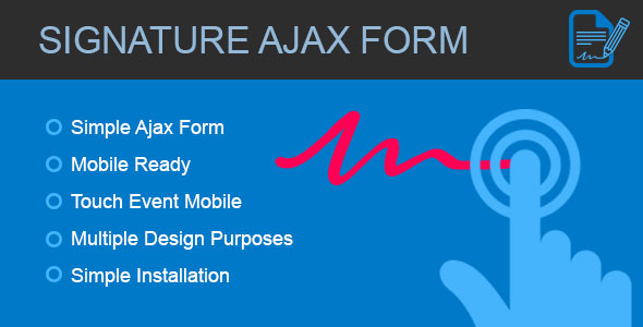 Signature Form - Ajax form with canvas signature icon