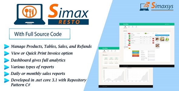 Simax Resto - Restaurant Billing System in Dot Net Core icon