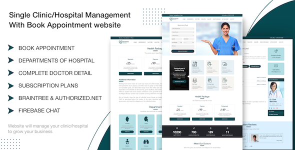 Single Clinic/Hospital Management With Book Appointment website icon