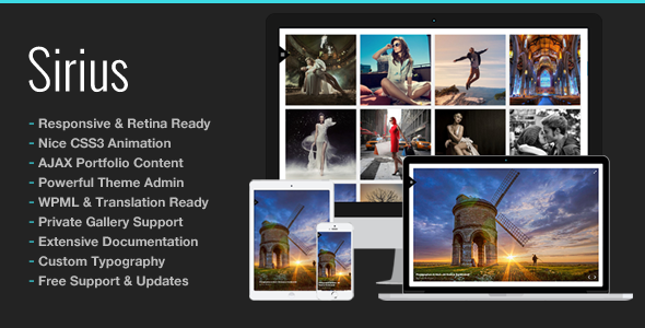 Sirius | Photography WordPress icon