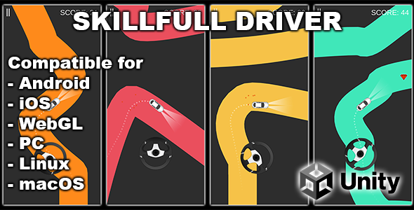 Skillful Driver (Unity Game With AdMob Ads) - 2D Road Racer - Endless car driving game icon