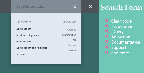 Sliding Search Form icon