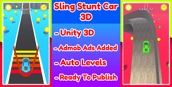 Sling Stunt Car 3D Game Unity Source Code icon