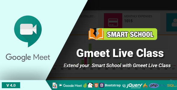 Smart School Gmeet Live Class icon