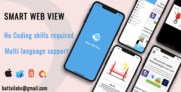 Smart Webview Convert Website to Native IOS | Admob | Onesignal icon
