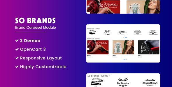 So Brands - Responsive Brand Carousel OpenCart 4 Module