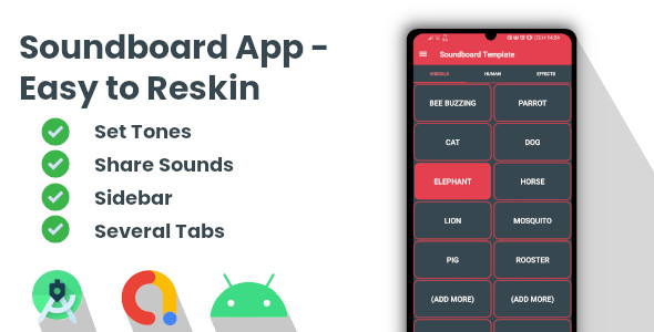 Soundboard Sourcecode and Ringtones - Easy to Reskin Android Template