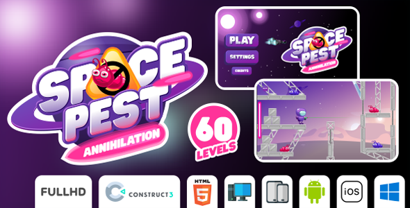 Space Pest Annihilation - HTML5 Game (Construct3) icon