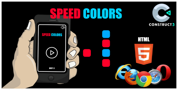 Speed Colors - HTML5 Game (With Construct 3 Source-code .c3p) icon
