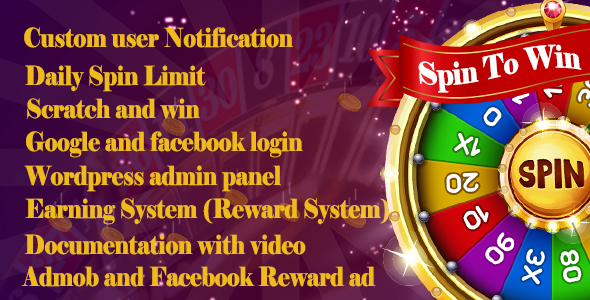 Spin To Win Facebook Admob Ad Integrated With Reward System icon