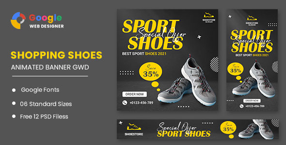 Sport Shoes HTML5 Banner Ads GWD icon
