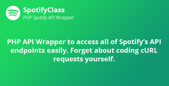 SpotifyClass - PHP Spotify API Wrapper icon