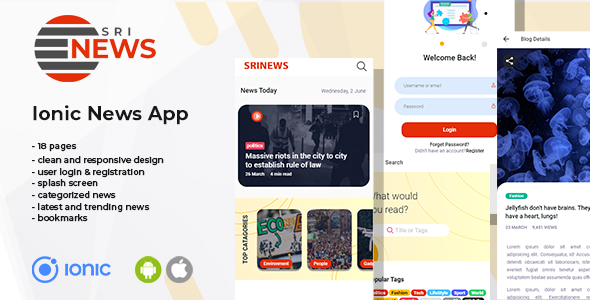 Sri News - Ionic 6 News App Template icon