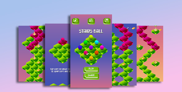 Stairs Ball Game Template icon